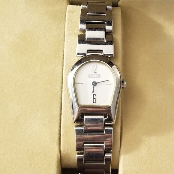 Women's Coach Stainless Steel Horseshoe Dial Watch
